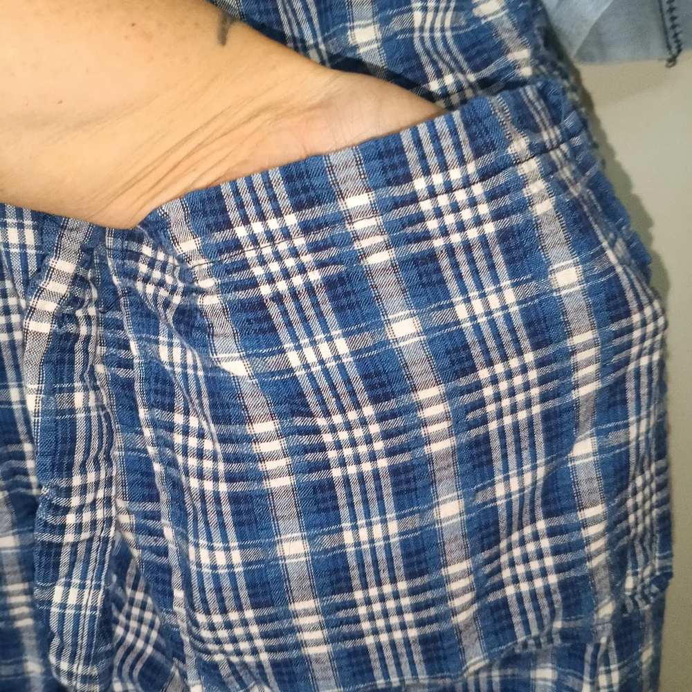 Blue Plaid Seersucker Robe - Picture 7 of 8